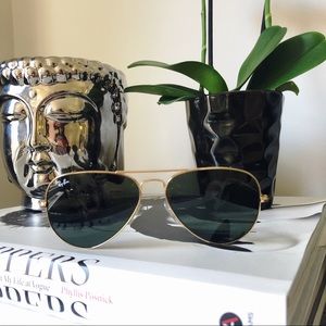 RAY-BAN Aviator Classic Green/Gold w/ case & cloth